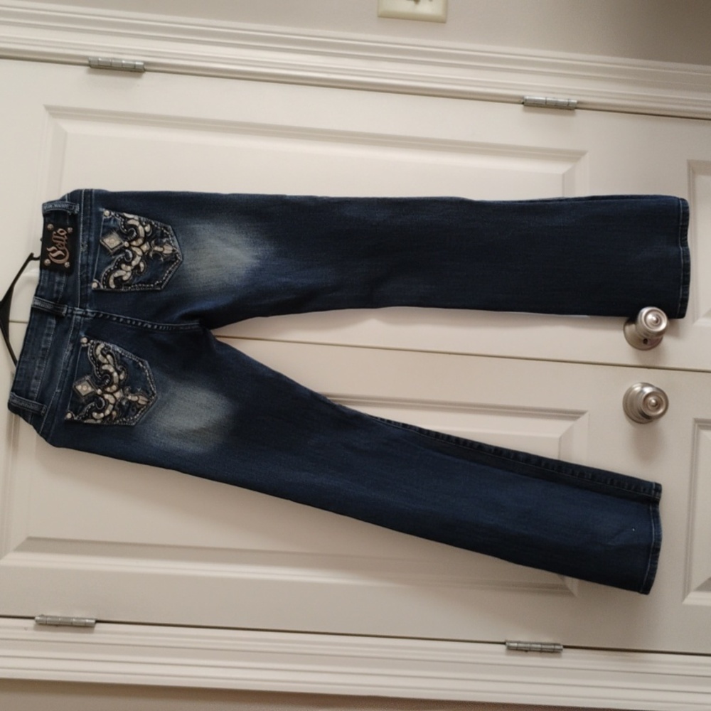 Cello Dark Blue Jeans with Embellished Pockets